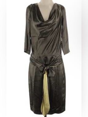 Escada vintage 90’s 100% silk dress with wrap belt EU 36